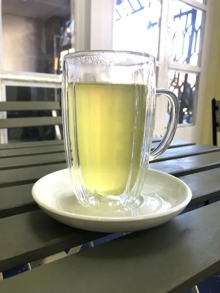 Genmaicha Tea - Japanese dish at Iyasaka Cafe