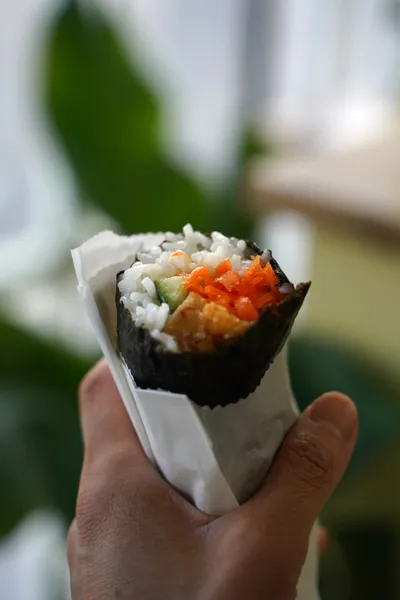 Onigiri Roll Karaage - Japanese dish at Iyasaka Cafe